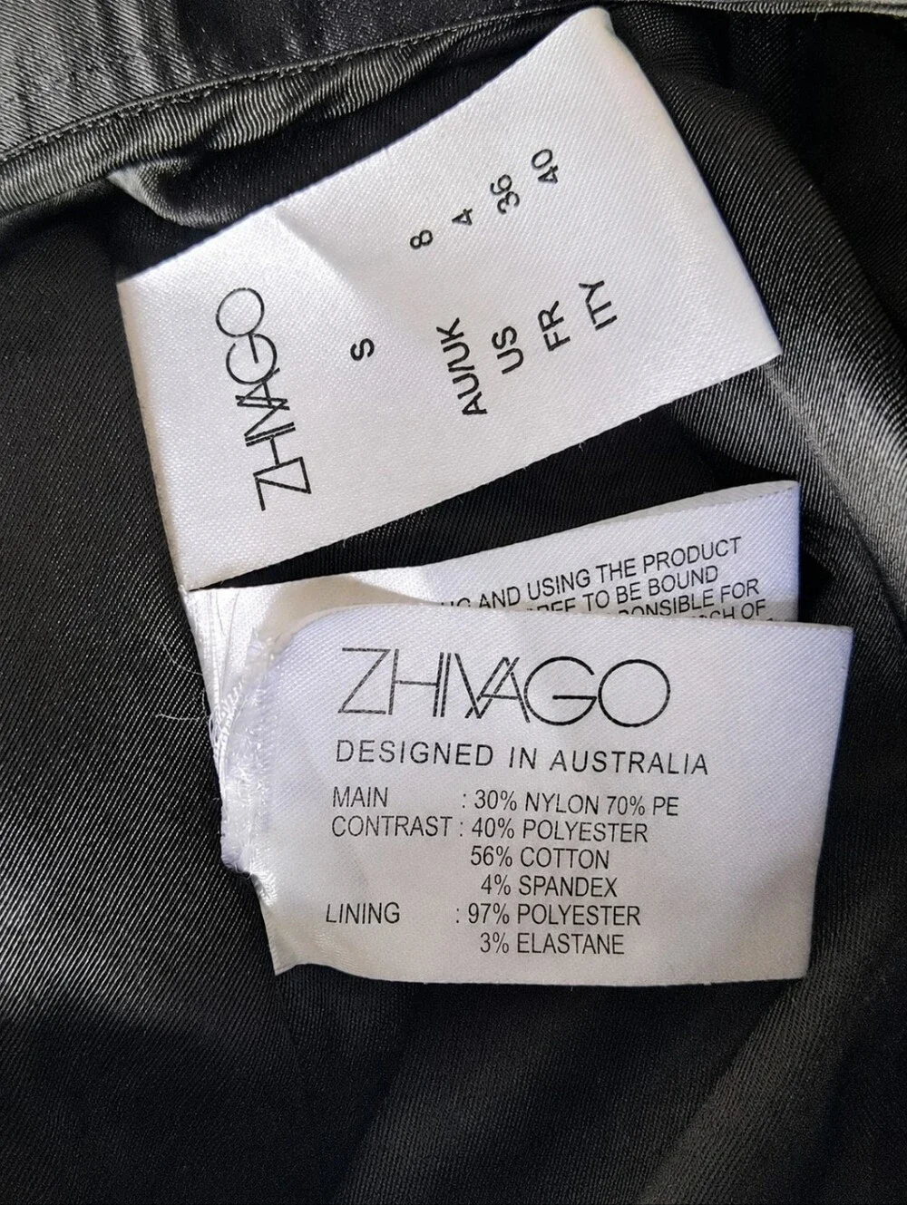 ZHIVAGO | Cheka Zigzag Metallic Sequin Asymmetric Mini Skirt Size 4
